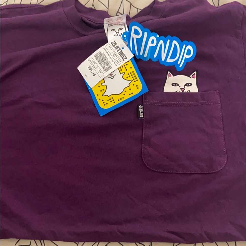 RipNDip nermal purple pocket tee